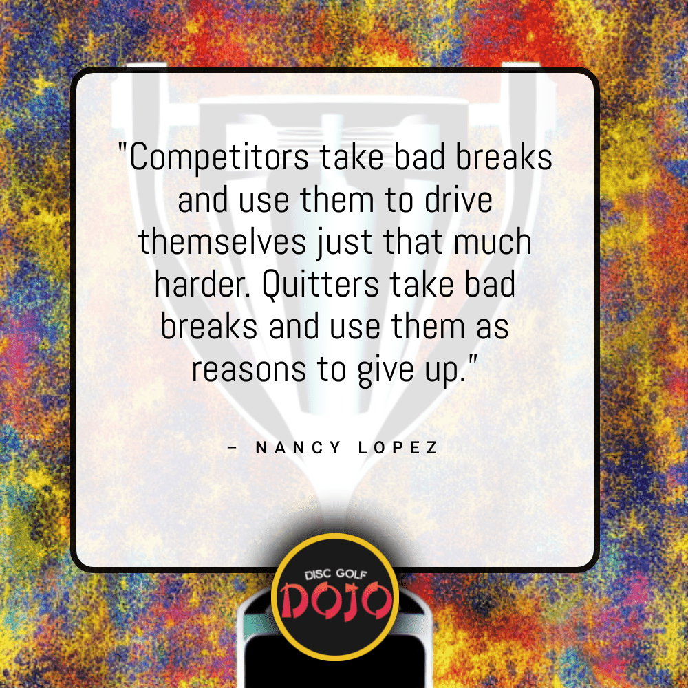 Quote on competitors turning bad breaks into motivation